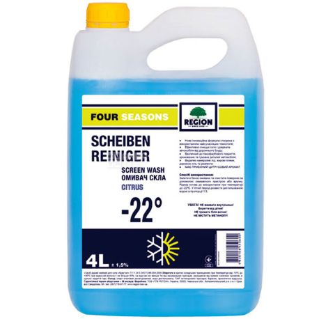 Region, 4 L, Washer for glass, all-weather, -22 ° C