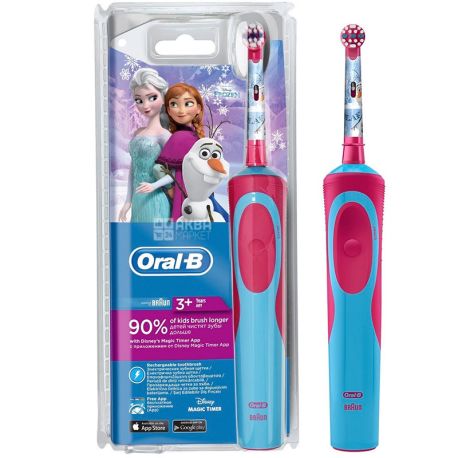 Oral-B Frozen, 1 шт., Електрична Дитяча зубна щітка, м'яка, акумуляторна, в асортименті