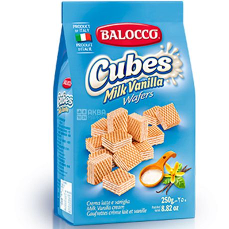 Balocco Cubes, 250 г, Вафли с латте