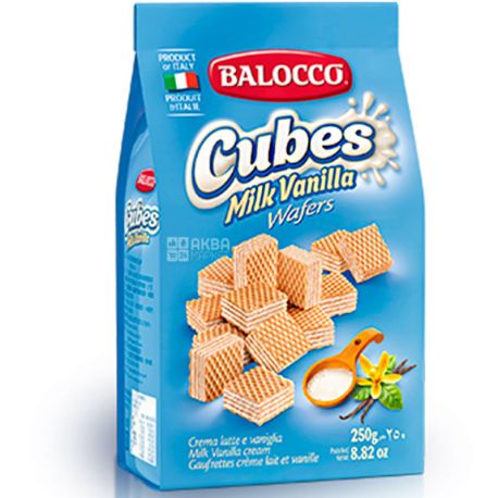 Balocco Cubes, 250 г, Вафлі з латте