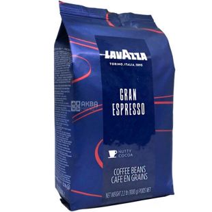 Lavazza Gran Espresso, 1 кг, Кава в зернах темного обсмаження Лавацца, купаж