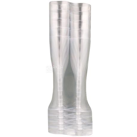 Plast Group, 130 мл, Келих для шампанського, Пластиковий, Прозорий, 10 шт.