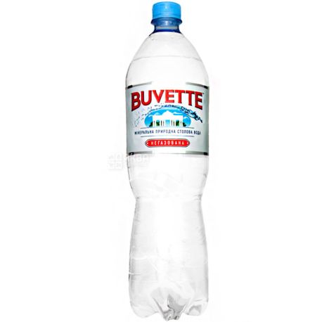 Buvette Vital, 1,5 л, Бювет Витал, Вода минеральная негазированная, ПЭТ