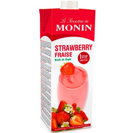 Monin Strawberry, 1 л, Смузі Монін, Полуниця