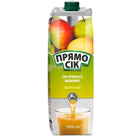 Straight, 1 liter, juice, Apple, m / s