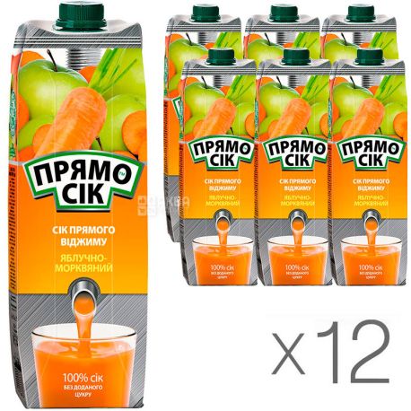 Spit, Apple-carrot juice, 1 l, pack of 12 pcs.