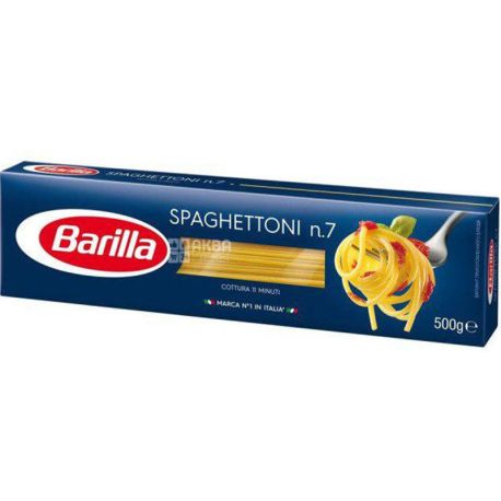 Barilla Spaghettoni №7, 500 г, Макароны Барилла Спагеттони