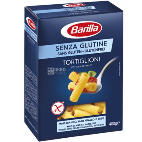 Barilla Glutenfrei Tortiglioni, 400 g, Pasta Barilla Tortiglioni, gluten free