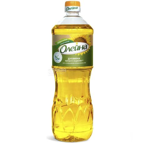 Oleina, 0.85 L, Sunflower oil, Unrefined, Fragrant, PET