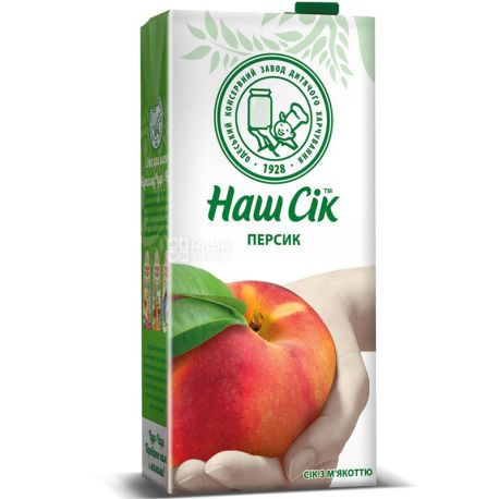 Наш Сок, Персиковый, 1,93 л, Сок с мякотью