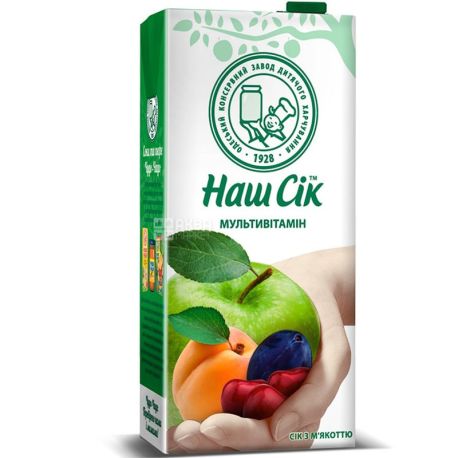 Наш Сок, Мультивитамин, 1,93 л, Сок с мякотью