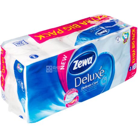 Zewa Deluxe, 20 рул., Бумага туалетная Зева Делюкс, 3-х слойная