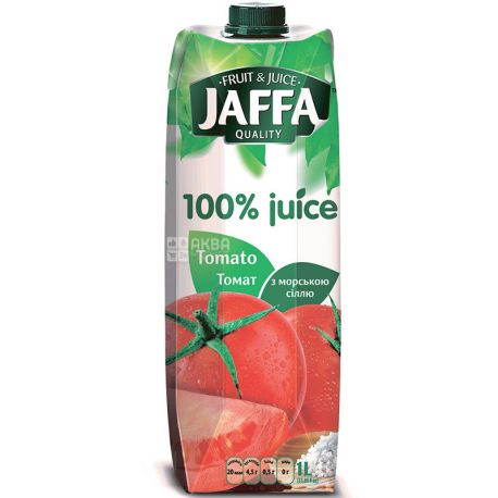 Jaffa, Tomato, 1 л, Джаффа, Сік Томатний з морською сіллю