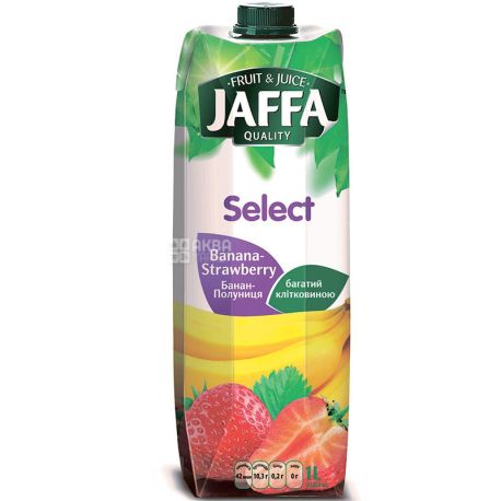 Jaffa, Select, Банан-клубника, 1 л, Джаффа, Нектар натуральный
