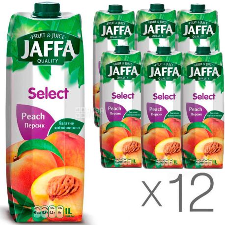 Jaffa, Packing 12pcs 1l, Nectar, Peach, Tetrapak