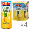 Dole, Pineapple, Упаковка 4 шт. по 250 мл, Доле, Ананасовий сік, прямого віджиму, ж/б
