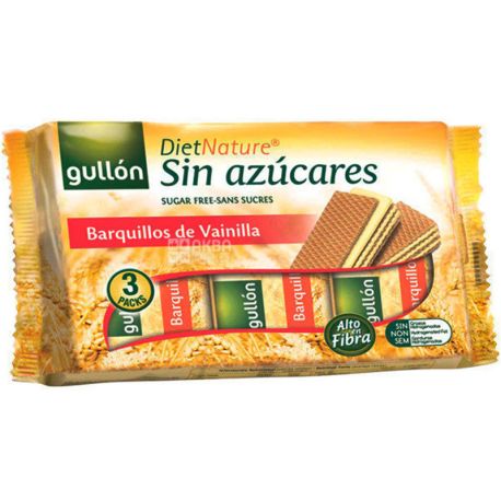 Gullon Diet Nature, 210 г, Вафлі Гуллон Дієт Натур, ванільні, без цукру