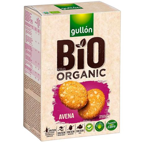 Gullon Bio Organic, 250 г, Гуллон Біо Органік, Печиво вівсяне
