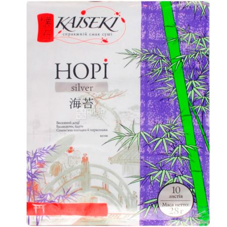 Kaiseki, Nori Silver, 10 sheets, Sushi Seaweed, 28 g