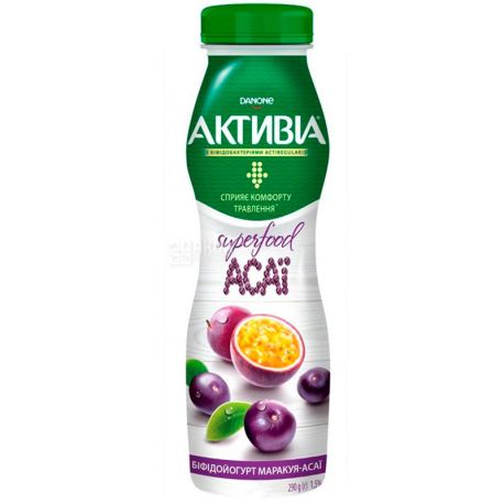 Activia, 290 g, Bifidoyogurt, 1.5%, Passion fruit-Asai