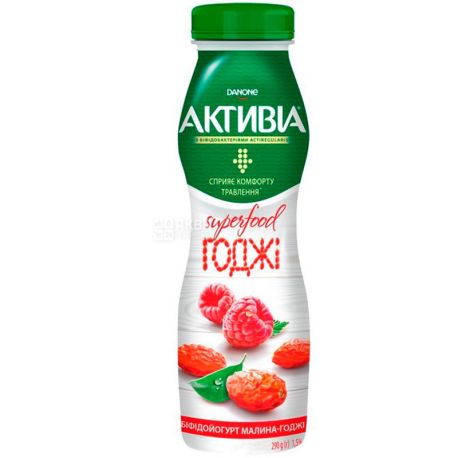 Активиа, 290 г, Бифидойогурт, Малина-Годжи, 1,5%