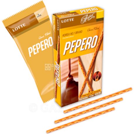 Lotte Pepero Choco Filled, 50 г, Лотте Пепера, Соломка з шоколадною начинкою