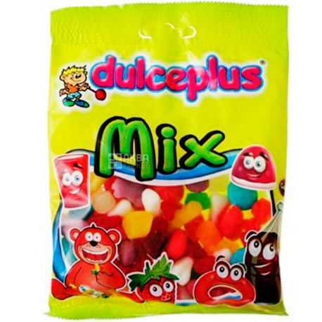 Dulceplus Mix, 100 г, Дульчеплюс Мікс, Жувальні цукерки, без глютену