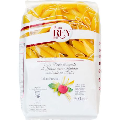 Rey Penne rigate, 500 г, Макарони Рей Пенне Рігате