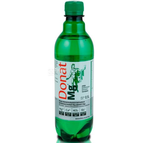 Donat Mg, 0,5 л, Донат, Вода сильногазированная, с магнием, ПЭТ