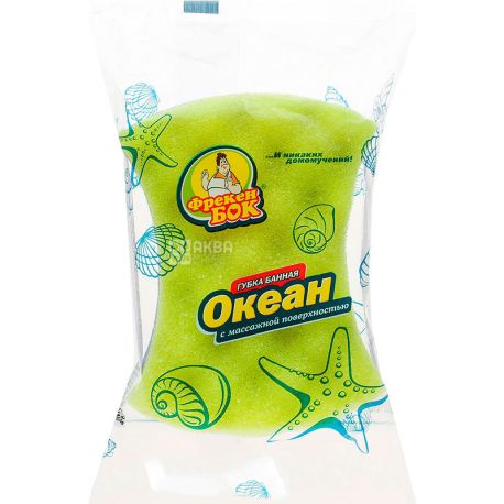 Фрекен Бок, 1 шт., Губка банна, масажна