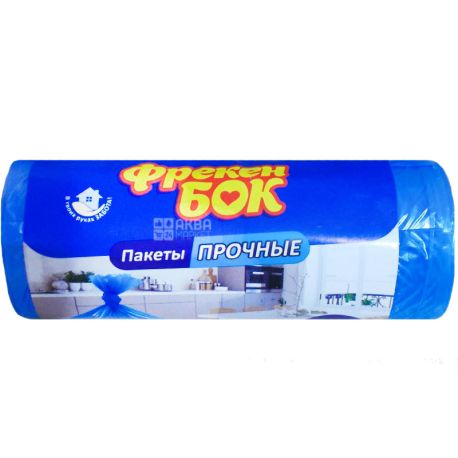 Фрекен Бок, Пакети для сміття, міцні, сині, 20 л, 30 шт.