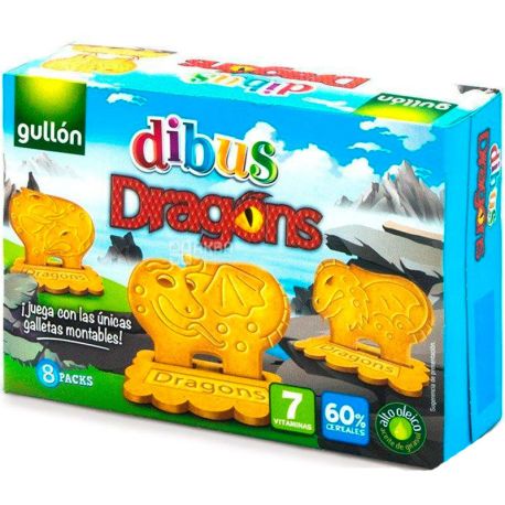 Gullon Dibus Dragons, 300 г, Печиво дитяче Гуллон Дібус Дракон