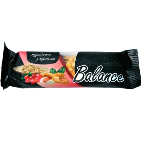 Balance, 30 g, Balance, Cereal bar with cranberries and nuts