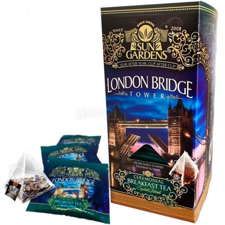Sun Gardens, London Bridge, 25 пак., Чай Сан Гарденс Лондон Бридж, чорний, крупнолистовой