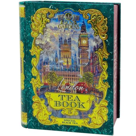 Sun Gardens, Tea Book London, Volume 5, 100 г, Чай Сан Гарденс Книга Чаю Лондон, Том 5, чорний