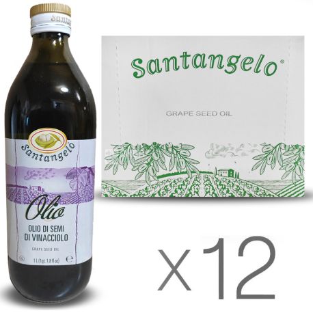 Santangelo Grape Seed Oil 1л, Масло из виноградных косточек Сантанжело, стекло, 12 шт. в упаковке