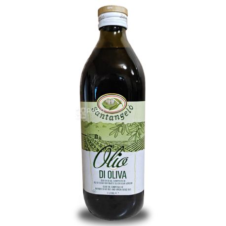 Santangelo, Pure Olive oil, 1 л, Оливковое масло Сантанжело, рафинированное, стекло