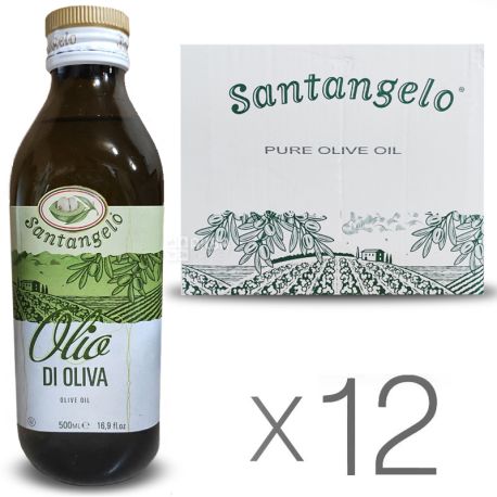 Santangelo Olive Oil 500 мл, Олія оливкова рафінована Сантанжело, скло, 12 шт. в упаковке