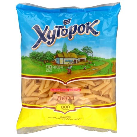 Хуторок, 0,8 кг, Макароны перья