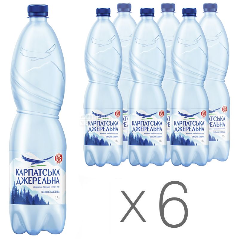 Купить Карпатська Джерельна, Вода минеральная сильногазированная, 1,5 л ...