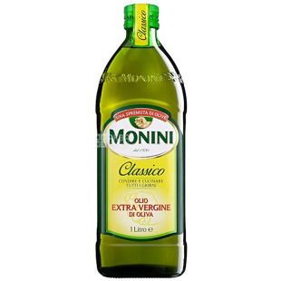 Monini Classico Extra Vergine, 1 л, Масло оливковое Минини Классико Экстра Вирджин, стекло, 12 шт. в упаковке