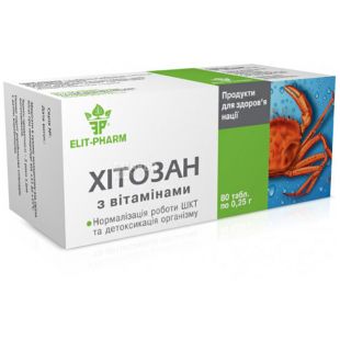 Elit Pharm, Хитозан с витаминами, №80, Диетическая добавка Элит Фарм 