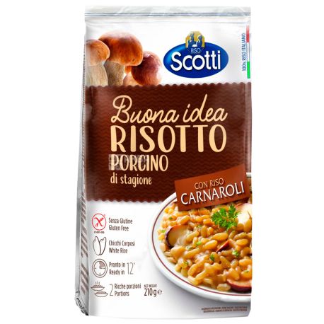 Scotti, 210 g, Risotto mix, with mushrooms, gluten free