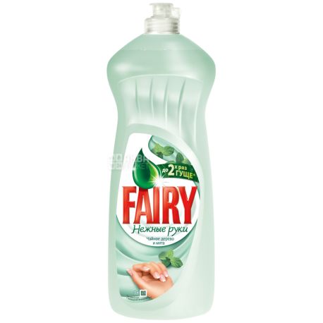 Fairy, Чайне дерево і м'ята, 1 л, Упаковка 10 шт., Бальзам для миття посуду Ніжні руки