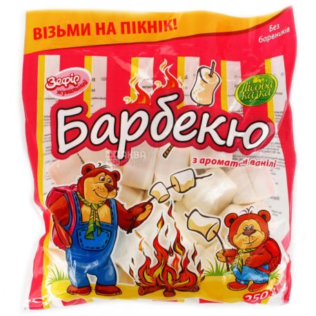Лісова Казка, 250 г, Жувальний зефір Барбекю, зі смаком ванілі