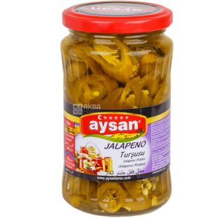 Aysan Jalapeno, 340 г, Перец Айсан Халапеньо, острый консервированный