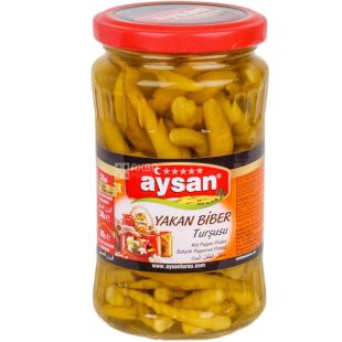 Aysan Yakan Biber, 340 г, Перец Айсан Якан Бибер, острый консервированный