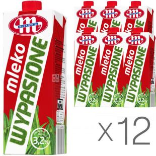 Mlekovita, 12 упаковок по 1 л, 3,2%, Молоко Млековіта, ультрапастеризоване