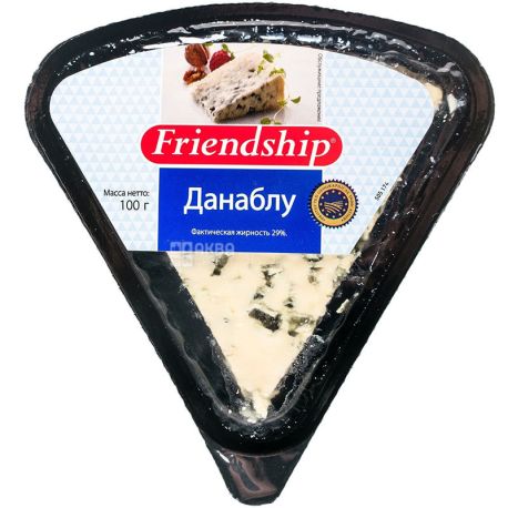 FriendShip DanaBlu, 100 g, cheese with mold Friendship Danablu, 50%