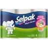 Selpak Calorie, 6 рулонів, Рушник кухонний Селпак,3-х шарові, 80 аркушів, 30х21 см
